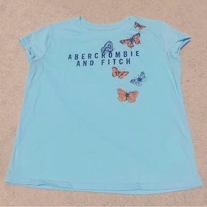 Like new Blue Abercrombie & Fitch kids tee size 9/10